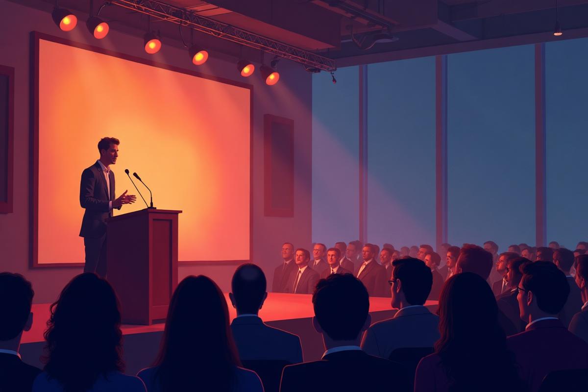 Speaker sharing stories